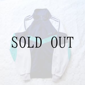 画像: "adidas" 緑×ネイビー×白 長袖 アウター ジャージ ポケット 三本ライン [19034]