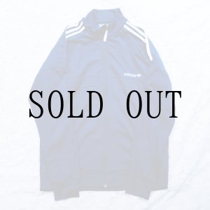 画像: "adidas" 無地 ネイビー×白 長袖 アウター ジャージ ポケット 三本ライン [19033]