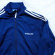 画像3: "adidas" 無地 ネイビー×白 長袖 アウター ジャージ ポケット 三本ライン [19033]