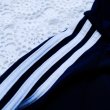 画像6: "adidas" 無地 ネイビー×白 長袖 アウター ジャージ ポケット 三本ライン [19033]