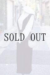 画像: LILLUSION 無地 ブラック ジャンパースカート[19079]