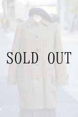 画像: "M.LIMAN Penguin" ブラウン チェック柄 アメリカン ビンテージ ウール コート ポケット[19487]