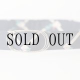 画像: レトロ模様 ネイビー アンティークベルト[19532]