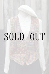 画像: "backroad blues" US製 エスニック ゴブラン織り ベスト[19604]