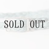 画像: レース地 水色 編み込み アンティークベルト[19630]