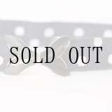 画像: ドット柄 ネイビー×白 アンティークベルト[19629]