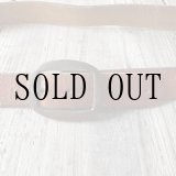 画像: お花型押し ブラウン レザーベルト [19684]