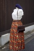 画像7: "Bantin" オレンジ系 花柄 スカート フリーサイズ[19799]