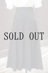 画像: "Chaus" 黒 混レーヨン スカート フレア w68cm[19909]