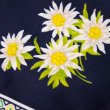 画像3: インポート 花柄 ネイビー系 ミニ スカーフ 58cm×58cm[19891]