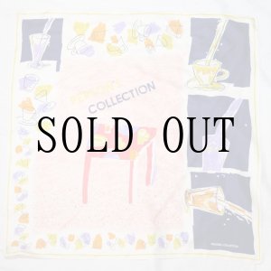 画像: "PERSON’S COLLECTION" テーブルデザイン シルク スカーフ 87cm×87cm[19893]