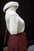 画像3: 白 サマー ニット トップス お花刺繍[19881]