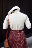 画像4: 白 サマー ニット トップス お花刺繍[19881]