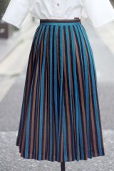 画像: マルチストライプ リネン スカート w62cm[20021]