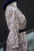 画像11: "Breli originals" US製 黒 ピンク系 花柄 七分袖 レトロワンピース カシュクール [20027]