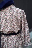 画像12: "Breli originals" US製 黒 ピンク系 花柄 七分袖 レトロワンピース カシュクール [20027]