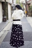画像9: Hokin Blouses” 無地 コットン アイボリー  フレンチスリーブ ブラウス ラウンドネック リボン レース ペプラム[20031]