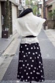 画像11: Hokin Blouses” 無地 コットン アイボリー  フレンチスリーブ ブラウス ラウンドネック リボン レース ペプラム[20031]
