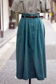 画像1: "STYLES TO GO"  コットン グリーン スカート フレア w68cm[20030]