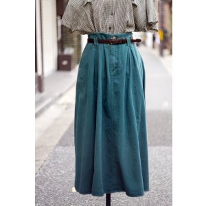 画像: "STYLES TO GO"  コットン グリーン スカート フレア w68cm[20030]