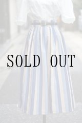 画像: マルチストライプ ブルー系 スカート w61cm[20034]