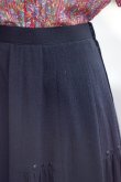 画像2: 黒 スカート フレア 飾りボタン w67cm[20036]
