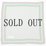 画像: "Yves Saint Laurent イヴサンローラン" ブラウン グリーン系 ドット風柄 シルク スカーフ 76cm×76cm[20097]