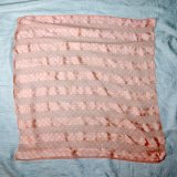 画像: ピンク×白 ドット シルク スカーフ 88cm×88cm[20094]