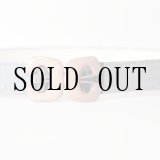 画像: 毛筆柄  ピンクベージュ グレー系 アンティークベルト[20108]