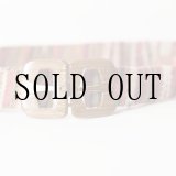 画像: ストライプ柄 ブラウン系 アンティークベルト[20106]