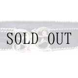 画像: 無地 シルバー ネイビー系 アンティークベルト[20111]