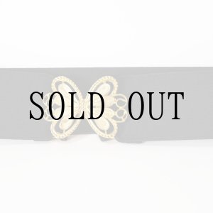 画像: 無地 黒系 アンティークベルト[20211]