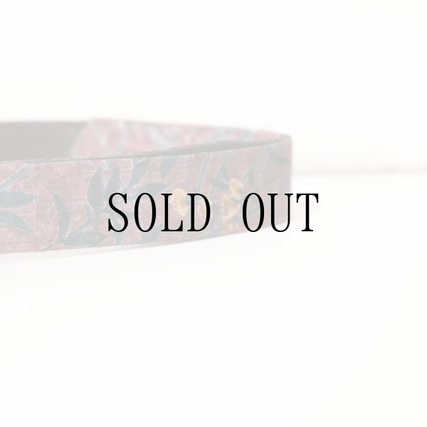 画像4: 花柄 パープル×グリーン系 アンティークベルト[20162]