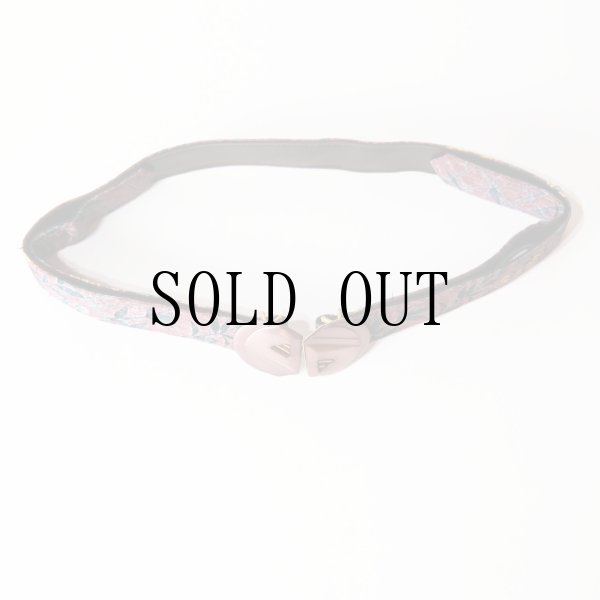 画像6: 花柄 パープル×グリーン系 アンティークベルト[20162]