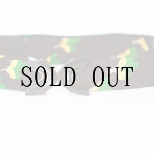 画像: 花柄 黒系 アンティークベルト[20156]