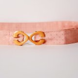 画像: ドット柄 ピンク系 アンティークベルト[20160]