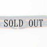 画像: ストライプ柄 ネイビー×オレンジ系 アンティークベルト[20161]