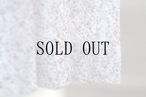 画像9: "BELLE BOISLE" パープル系 小花柄 長袖 レトロワンピース タイニーカラー ピンタック[20194]