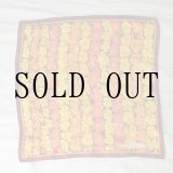 画像: ”PIERRE BALMAIN ピエールバルマン" オレンジ系 シルク 花柄 ミニスカーフ  59cm×59cm[20283]