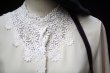 画像3: "Hana no Blouse" 無地 アイボリー 長袖 ブラウス レースカラー 比翼[20353]