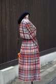 画像2: ”TOKYO BLOUSE” タータンチェック柄 マルチカラー 長袖 レトロワンピース スタンドカラー ベルト[20367]