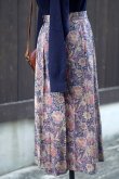 画像3: ネイビー 花柄  スカート フレア w66cm[20377]