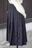 画像4: ”Addenda” ドット×リボン柄 黒×白 スカート フレア w65cm[20373]