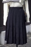 画像1: ”Addenda” ドット×リボン柄 黒×白 スカート フレア w65cm[20373]