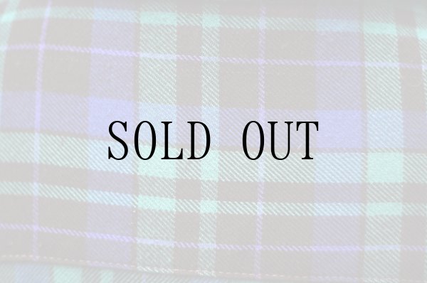 画像4: "LUNOA" グリーン×黒 チェック柄 長袖 レーヨン混 ブラウス レギュラーカラー 丸襟[20425]