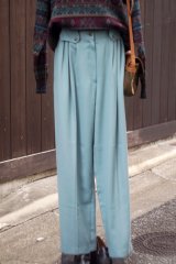 画像: "OTTO collection" 無地 ブルー パンツ ウエストゴム  w75cm [20408]