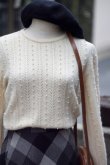 画像3: ”SERA” 無地 白系 ウール ニット セーター ラウンドネック パール [20429]