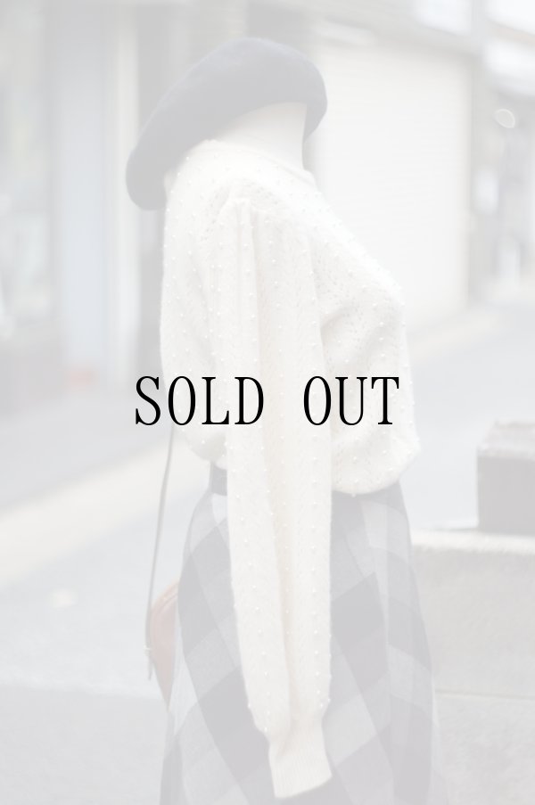 画像6: ”SERA” 無地 白系 ウール ニット セーター ラウンドネック パール [20429]