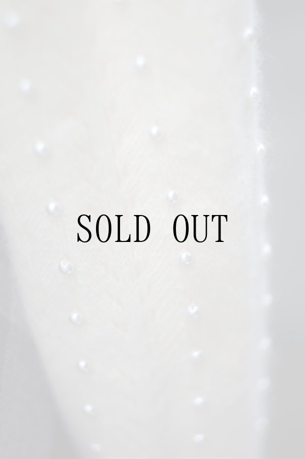 画像9: ”SERA” 無地 白系 ウール ニット セーター ラウンドネック パール [20429]