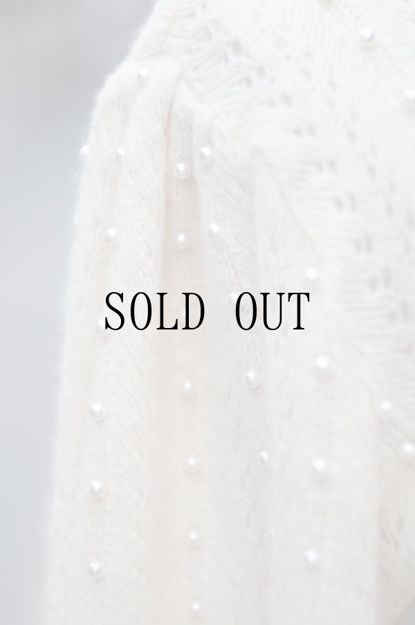 画像7: ”SERA” 無地 白系 ウール ニット セーター ラウンドネック パール [20429]